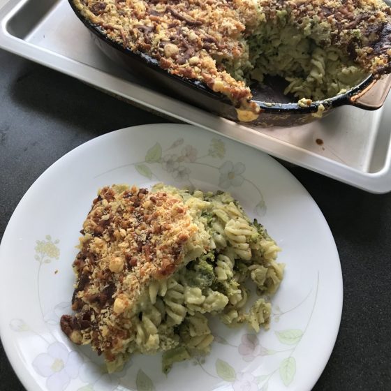 Broccoli and Basil Mac N'Cheese Dish
